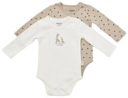 BabyCosy Set 2 body-uri cu maneca lunga bebe unisex Girafa, BabyCosy, 100% bumbac organic (Marime: 12-18 Luni) (BC-CSY5788-12)