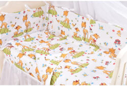 Confort Family Set complet 7 piese lenjerie si aparatori patut 120x60 cm bumbac 100% model Caprioare (CFAM2527) - babyneeds