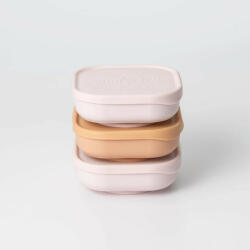 Miniware Set 3 boluri pentru hrana bebelusi Miniware Snack Bowl, 100% din materiale naturale biodegradabile, Cotton Candy+Toffee+Vanilla (mw_MWSB3CTV) - babyneeds