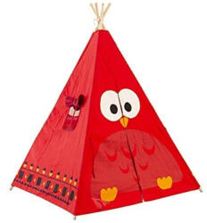 Amaz Gyerek sátor - Piros, bagoly mintával AMO-10041