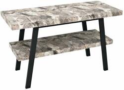 SAPHO TWIGA mosdótartó asztal, 110x72x50cm, matt fekete/szürke kő (VC453-110-10) (VC453-110-10)