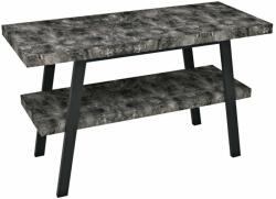 SAPHO TWIGA mosdótartó asztal, 110x72x50cm, matt fekete/zúzott kő (VC453-110-9) (VC453-110-9)