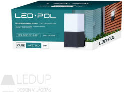 LED-POL Oro-cube-e27-grey (oro10040)