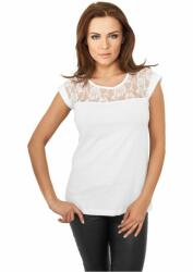 Urban Classics Ladies Top Laces Tee white