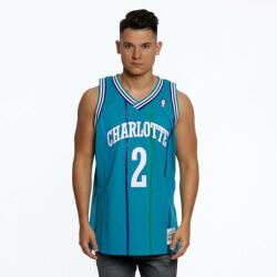 Mitchell & Ness Charlotte Hornets #2 Larry Johnson teal/white Swingman Jersey