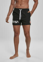 Mister Tee NASA Worm Logo Swim Shorts black