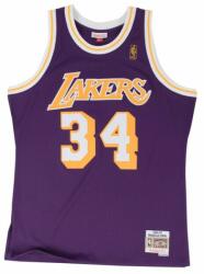 Mitchell & Ness Los Angeles Lakers #34 Shaquille O'Neal Swingman Road Jersey purple