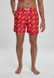 Mister Tee Coca Cola Logo AOP Swimshorts red