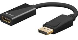 Goobay kábel Displayport (apa) - HDMI (anya) 10cm (4k 60Hz), fekete (67881)