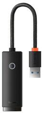 BASEUS Lite Series hálózati adapter USB 3.0 - Gigabit Ethernet (fekete) (WKQX000101)