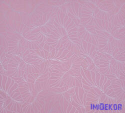  Vízhatlan mintás ív 70x100cm - Karcos Leveles - Rózsaszín