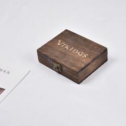Elegance Viking fa ékszertároló doboz 10 cm X 8 cm X 3 cm (Viking01)