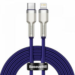 USB-C Lightning kábel Baseus Cafule, 20W, 2m (lila) - szalaialkatreszek