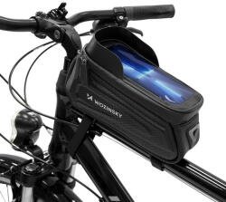 Wozinsky kerékpárvázas táska telefontokkal 1, 7 l fekete (WBB28BK)