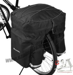 Wozinsky kerékpáros táska hátsó csomagtáska vállpánttal és palacktartóval 60L fekete (WBB13BK)