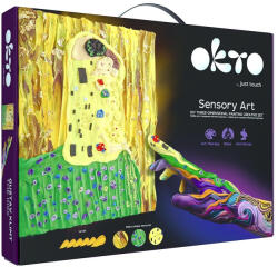 OKTO Set pictura senzoriala 3D cu argila usoara, Sarutul, 30x40 cm (OK10006)