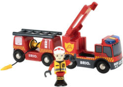 BRIO Jucarie din lemn Brio - Trenul pompierilor (7312350338119)