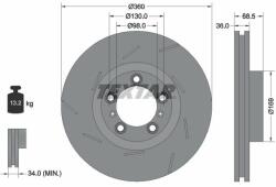 TEXTAR Disc frana TEXTAR PRO+ 92213905 (92213905)