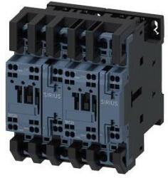 Siemens , Sirius, 3RA2327-8XB30-2AL2, 3RA23278XB302AL2, Forgásirányváltó mágneskapcsoló, 15Kw/32A (400V, AC3), 230V AC 50/60 Hz vezerlés, rugós csatlakozás, S0 méret, Sirius (Siemens 3RA2327-8XB30-2AL2) (3RA2