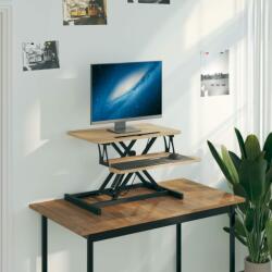 vidaXL Stație de lucru reglabilă 60x40x(13-41, 5)cm oțel lemn prelucrat (336398)