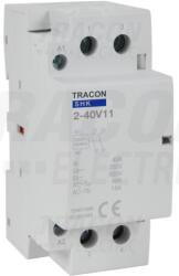 Tracon Installációs kontaktor 230V AC, 50Hz, 2 Mod, 1×NO+1×NC, AC1/AC7a, 40A (SHK2-40V11)