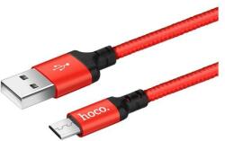 hoco. Cablu Hoco Micro Usb cu incarcare rapida X14 Rosu cu Negru 2m (6957531062912)