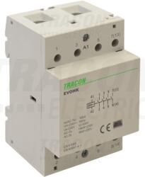 Tracon Installációs kontaktor 230V, 50Hz, 3 Mod, 4×NO, AC1/AC7a, 63A, (EVOHK4-63)