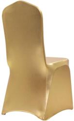 vidaXL Huse elastice pentru scaun, 6 buc. , auriu (133556) - vidaxl