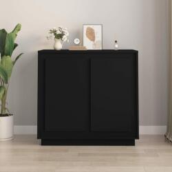 vidaXL Servantă, negru, 80x34x75 cm, lemn prelucrat (819885) Comoda