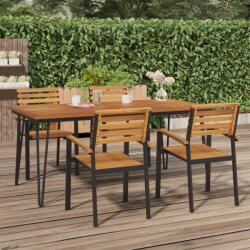 vidaXL Masă grădină picioare formă ac de păr 180x90x75 cm, lemn acacia (319521)
