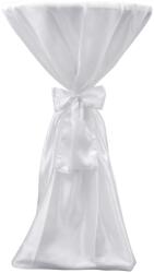 vidaXL Husă de masă albă, 60 cm, cu fundă, 2 buc (241187)