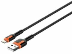 LDNIO LS531 USB-A - lightning kábel 2.4 A 1m fekete-narancssárga (5905316143630)