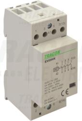 Tracon Installációs kontaktor 230V, 50Hz, 2 Mod, 4×NO, AC1/AC7a, 25A, (EVOHK4-25) - kontaktor