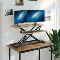 vidaXL Stație de lucru reglabilă 90x40x(13-50) cm oțel lemn prelucrat (336401)