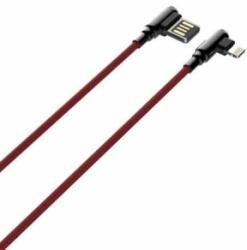 LDNIO LS421 USB-A - Lightning kábel 2.4A 1m fekete-piros (5905316143241)