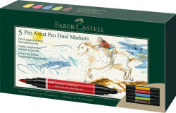 Faber-Castell Pitt artist pen dual marker set 5 buc faber-castell (FC162005)