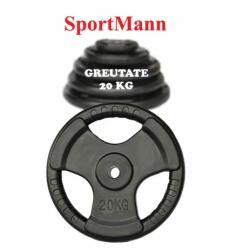 Sportmann Greutate cauciucata 20kg/31mm Sportmann (SM1140) - sport-mag