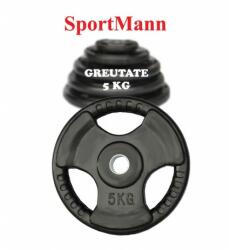 Sportmann Greutate cauciucata 5kg/31mm Sportmann (SM1137) - sport-mag