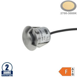 OPTONICA 1, 3W LED süllyesztett padlólámpa mellékhatás Inox 24V IP68 meleg fehér/ 597 (597)