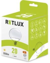 Retlux LED izzó, 20 W, E 27, 2050 lumen, meleg fehér, G 120, RLL 467 (RLL 467)