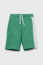 United Colors of Benetton pantaloni scurți din bumbac pentru copii culoarea verde, talie reglabila PPYX-SZB04W_77X