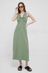 DEHA rochie din bumbac culoarea verde, midi, evazati PPYX-SUD2E8_97X