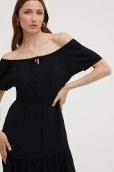 ANSWEAR rochie culoarea negru, mini, evazati BBYX-SUD056_99X