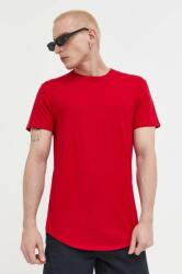 Hollister Co Hollister Co. tricou din bumbac culoarea rosu, neted PPYX-TSM2HK_33X