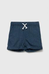 United Colors of Benetton pantaloni scurți de in pentru copii culoarea albastru marin, modelator, talie reglabila PPYX-SZG042_59X