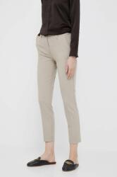Sisley pantaloni femei, culoarea bej, drept, medium waist PPYX-SJD0FM_08X