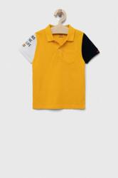 OVS tricouri polo din bumbac pentru copii culoarea galben, modelator PPYX-POB00H_11X