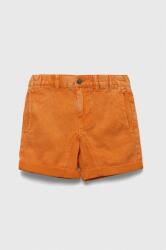 United Colors of Benetton pantaloni scurti din denim pentru copii culoarea portocaliu PPYX-SZB051_28X