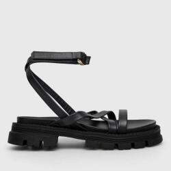 Answear Lab sandale de piele femei, culoarea negru, cu platforma BPYX-OBD049_99X