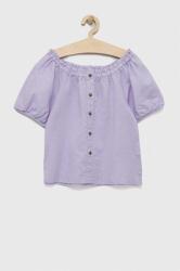Benetton bluza de in pentru copii culoarea violet, neted PPYX-BDG01H_04X